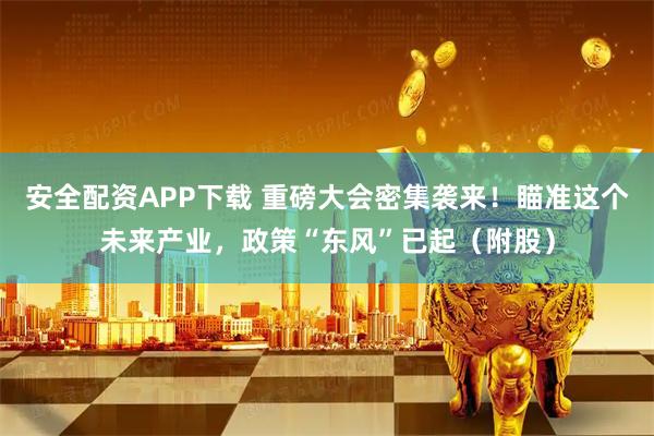 安全配资APP下载 重磅大会密集袭来！瞄准这个未来产业，政策“东风”已起（附股）